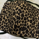 ハンドメイド　布　マスク　立体【豹柄】M187
