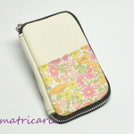 Y様オーダー＊帆布＆リバティ＊ミニフラットケース