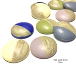 14pcs★bi-color fake wood cabochon(くすみカラー&ウッド柄カボション)