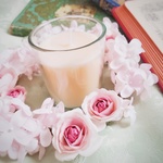 薔薇とハイドランジアのガーランド(布花)
