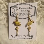 sale❁黄色い小鳥とお花のピアスsizuku