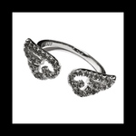 再販 silver925【feather_KIRA RING】パンク ロック エスニック シルバー  シルバー925 指輪 メンズ ユニセックス  病みかわいい メンヘラ モード 病みかわいい 