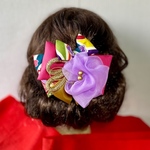 オーガンジーフラワーヘアアクセサリー 七五三 成人式 卒業式