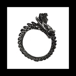 再販【Dragon_uneri RING】パンク ロック シルバー  ユニセックス  指輪 メンズ  病みかわいい メンヘラ モード 病みかわいい ゴシック 龍 ドラゴン ダーク