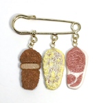 とんかつ過程ブローチ