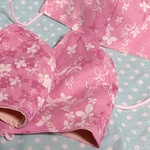 ピンク色の夏用マスク✩.*˚アイスシルクコットン✩.*˚