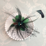 green♡tulle feather clip