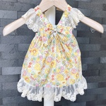 犬服　エプロンドレス　リバティベッツィ  イエロー　犬ワンピース