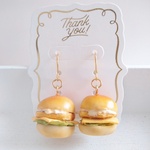 フィッシュバーガーピアス(イヤリングに変更可)