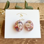 マーメイドのお花のピアス、イヤリング
