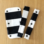 太しましまの肩ひもカバー【黒】