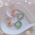 送料無料キラキラ人魚姫のピアス/イヤリング