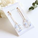 ロングフープ勿忘草のお花ピアス/イヤリング