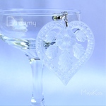「 Dreamy 」イヤリング/ピアス   *花*ハート*ガラス風アクリル*大ぶり*