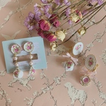 「Rose tea」ミニチュアティーカップアンドソーサーピアス/イヤリング