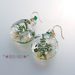 水面の花ピアス/イヤリング