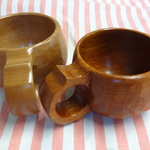 　dayday85様受注作品　　桜の木の一木彫りコーヒーカップ　