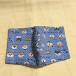 小学生〜大人　夏マスク　ゴム付き　立体マスク　立体マスク　豆柴　犬　青