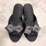 ヒール付きルームシューズ リボン付き ※携帯スリッパにも♡