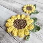 ぷっくりひまわり🌻ブローチ