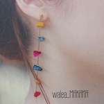 カラフルシェルのロングピアス（イヤリング）