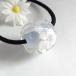 水中花とんぼ玉ヘアゴム