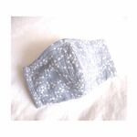 夏マスク*夏マスクカバー*ドット刺繍*ノーズワイヤー付*