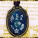 アンティーク調　long　necklace：butterfly０２