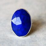 古代スタイル＊天然ラピスラズリ　指輪＊7号　SV