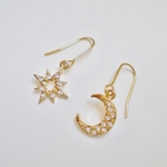 スター＆ムーンピアス(ステンレス)六芒星