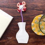 “003”お花のしおりとコースター　見せかけフラワーベースをそえて