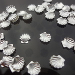 シェルパーツ 5mm 30個/シルバー★メタルスタッズ ★ネイル レジン デコパーツ /k13