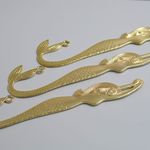  金属パーツ しおりパーツ 人魚 金　6個 120mm[4582434306584] 