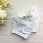 夏マスク♡マーガレット模様のレースマスク♡女性用サイズ