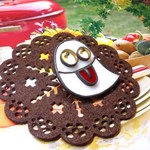 「おばけ」のステンドグラス・ブローチ