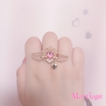 再販20+🧸選べるビジュー10色💓イニシャル26種全対応🥺ゆめかわいい魔法少女のリング