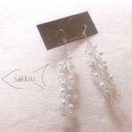小枝のボリュームパールピアス/イヤリング