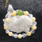 まろたん様専用★ペリドット アラゴナイト ミルキークォーツブレスレット✩.*˚
