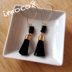 チェコガラス✳︎フリンジゆらゆらピアス♡