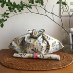 涼しげコットンリネンのお弁当セット♪あずま袋＆お箸入れ♪②