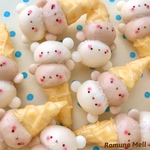 新作＊くまさんきょうだいのアイスクリーム/ストラップ/小キーホルダー/大キーホルダー/ネックレス