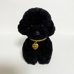 boo99様専用　おすわりトイプードル・my Dogチャーム付（黒）
