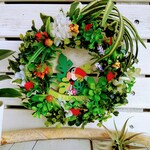 夏のリース　トロピカルな真夏のウェルカムリース
