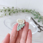 たんぽぽ　ぽぽぽ　手刺繍ブローチ
