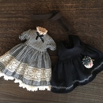 69  黒のエプロンワンピースセット　#ブライス