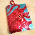 ふっくらタコさんの本革手帳カバー【B6サイズ】