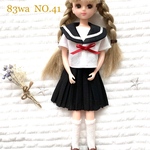 【送料無料】りかちゃんサイズ服　セーラー服半袖セット
