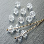 クリスタルローズ　チェコビーズ　5X6mm 12個