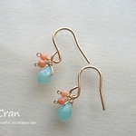 K14gf:*mini*ピアス アマゾナイト