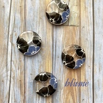 🆕【ビーズ】large flower beads #bk×cb